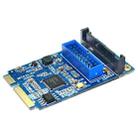 MINI PCI-E to USB 3.0 Front 19 Pin Desktop PC Expansion Card (Blue) - 1