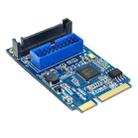 MINI PCI-E to USB 3.0 Front 19 Pin Desktop PC Expansion Card (Blue) - 2