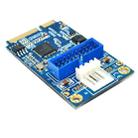 MINI PCI-E to USB 3.0 Front 19 Pin Desktop PC Expansion Card with 4 Pin Power Connection Port (Blue) - 3