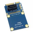 MINI SATA to 7 Pin SATA Mini PCI-E HDD Hard Disk Drive Expansion Adapter Card (Blue) - 2