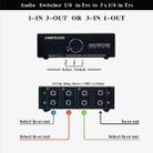 B833 Passive Speaker Stereo Switch Loudspeaker,  1 Input and 3 Output or 3 Input and 1 Output (Black) - 6