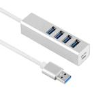 5Gbps Super Speed Self / Bus Power 4 Ports USB 3.0 HUB (Silver) - 1