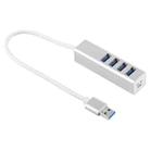 5Gbps Super Speed Self / Bus Power 4 Ports USB 3.0 HUB (Silver) - 2