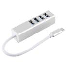 5Gbps Super Speed Self / Bus Power 4 Ports USB 3.0 to USB-C / Type-C HUB Converter (Silver) - 3