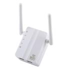 300Mbps Wireless-N Range Extender WiFi Repeater Signal Booster Network Router with 2 External Antenna, EU Plug(White) - 2