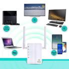 300Mbps Wireless-N Range Extender WiFi Repeater Signal Booster Network Router with 2 External Antenna, EU Plug(White) - 5