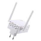300Mbps Wireless-N Range Extender WiFi Repeater Signal Booster Network Router with 2 External Antenna, EU Plug(White) - 8