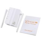 300Mbps Wireless-N Range Extender WiFi Repeater Signal Booster Network Router with 2 External Antenna, EU Plug(White) - 10