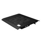 NUOXI L112A Four Fans Adjustable Speed Silent Notebook Computer Cooling Base USB Cooler Pad with 2 x USB Ports(Black) - 2