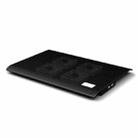 NUOXI L112A Four Fans Adjustable Speed Silent Notebook Computer Cooling Base USB Cooler Pad with 2 x USB Ports(Black) - 3