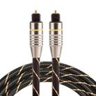 1m OD6.0mm Gold Plated Metal Head Woven Net Line Toslink Male to Male Digital Optical Audio Cable - 1