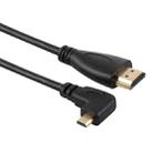 50cm 4K HDMI Male to Micro HDMI Right Angled Male Gold-plated Connector Adapter Cable - 1