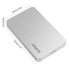 ORICO 2569S3 USB3.0 Micro-B External Hard Disk Box Storage Case for 9.5mm 2.5 inch SATA HDD / SSD(Silver) - 7