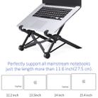 NEXSTAND Portable Adjustable Foldable Desk Holder Stand for Laptop / Notebook, Suitable for: More than 11.6 inch(Black) - 11