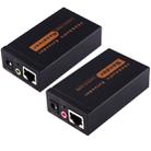VGA & Audio Extender 1920x1440 HD 100m Cat5e / 6-568B Network Cable Sender Receiver Adapter, EU Plug(Black) - 3
