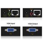 VGA & Audio Extender 1920x1440 HD 100m Cat5e / 6-568B Network Cable Sender Receiver Adapter, EU Plug(Black) - 5