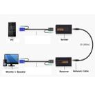 VGA & Audio Extender 1920x1440 HD 100m Cat5e / 6-568B Network Cable Sender Receiver Adapter, EU Plug(Black) - 8