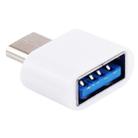 Plastic USB-C / Type-C Male to USB 2.0 Female OTG Data Transmission Charging Adapter(White) - 1