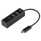 2 in 1 USB 3.1 USB-C / Type-C to USB 2.0 COMBO 3 Ports HUB + TF Card Reader(Black) - 1