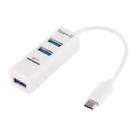 2 in 1 USB-C / Type-C 3.1 to USB 2.0 COMBO 3 Ports HUB + TF Card Reader(White) - 1