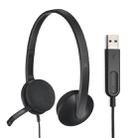 Logitech H340 Computer Office Education Training USB Interface Microphone Wired Headset - 1