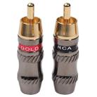 REXLIS TR026 2 PCS RCA Male Plug Audio Jack Gold Plated Adapter for DIY Audio Cable & Video cable - 1
