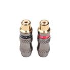 REXLIS TR026-1 2 PCS RCA Female Plug Audio Jack Gold Plated Adapter for DIY Audio Cable & Video cable - 2
