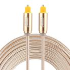 EMK 3m OD4.0mm Gold Plated Metal Head Woven Line Toslink Male to Male Digital Optical Audio Cable(Gold) - 1