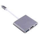 USB-C / Type-C 3.1 Male to USB-C / Type-C 3.1 Female & HDMI Female & USB 3.0 Female Adapter(Grey) - 3