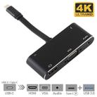 V126 UCB-C / Type-C Male to PD + HDMI + VGA + Audio + USB 3.0 Female 5 in 1 Converter - 1