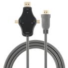 D65A 1.8m DisplayPort In & Mini DP In & USB-C / Type-C In to HDMI 4K Output Video Adapter Cable - 2
