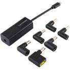 Laptop Power Adapter 65W USB-C / Type-C Converter to 6 in 1 Power Adapter (Black) - 1