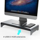 Vaydeer Desktop PC Display Heightening Shelf Storage Rack with 4 USB Port, Wireless Charging Version - 5