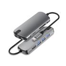 Basix T1908C 8 In 1 Multi-function Type-C / USB-C HUB Expansion Dock (Silver) - 2