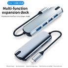 Basix T1908C 8 In 1 Multi-function Type-C / USB-C HUB Expansion Dock (Silver) - 5