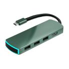 Basix Mate6 6 In 1 Multi-function Type-C / USB-C HUB Expansion Dock(Green) - 1