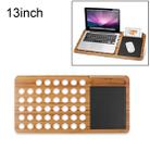 Universal Laptop Bamboo Stand for 13 inch Laptops , Size: 56.5 x 28 x 1.4cm - 1