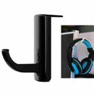 Universal Headphone Hanger PC Monitor Desk Headset Stand Holder Hook(Black) - 1