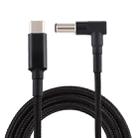 PD 100W 6.0 x 1.4mm Elbow to USB-C / Type-C Nylon Weave Power Charge Cable, Cable Length: 1.7m - 1
