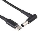 PD 100W 6.0 x 1.4mm Elbow to USB-C / Type-C Nylon Weave Power Charge Cable, Cable Length: 1.7m - 2