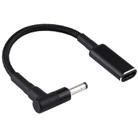 PD 100W 18.5-20V 4.0 x 1.35mm Elbow to USB-C / Type-C Adapter Nylon Braid Cable - 3