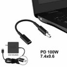 PD 100W 18.5-20V 7.4 x 0.6mm to USB-C / Type-C Adapter Nylon Braid Cable for Dell - 4