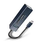 15102 5 in 1 USB-C / Type-C to USB3.0 + SD / TF Card Reader HUB Adapter (Blue) - 1