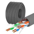 NUOFUKE 058 CAT 6E 8 Core Oxygen-Free Copper Gigabit Home Network Cable, Cable Length: 300m(Dark Gray) - 1