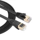 1.8m CAT7 10 Gigabit Ethernet Ultra Flat Patch Cable for Modem Router LAN Network - Built with Shielded RJ45 Connectors (Black) - 1