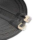 15m CAT7 10 Gigabit Ethernet Ultra Flat Patch Cable for Modem Router LAN Network - Built with Shielded RJ45 Connectors (Black) - 1