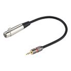 Metal Head 3.5mm Male to Aluminum Shell 3 Pin XLR CANNON Female Audio Connector Adapter Cable, Total Length: about 35cm - 1