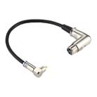 Aluminum Shell RCA Elbow Male to 3 Pin XLR CANNON Elbow Female Audio Connector Adapter for Cable Microphone / Audio Equipment, Total Length: about 30cm - 1