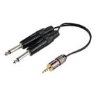 3.5mm Male to 2 x 6.35mm Male Mono Audio Adapter Cable, Total Length: about 27cm - 1