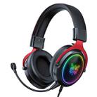 ONIKUMA X10 RGB Wired Gaming Headphone with Microphone, Cable Length: about 2.1m(Black Red) - 1